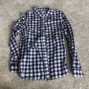 Blue and white plaid shirt from old navy